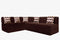 Modern Molfino Brown L Shaped Sofa Bed (5 Seater) with 5 Zig Zag Cushions online in India
