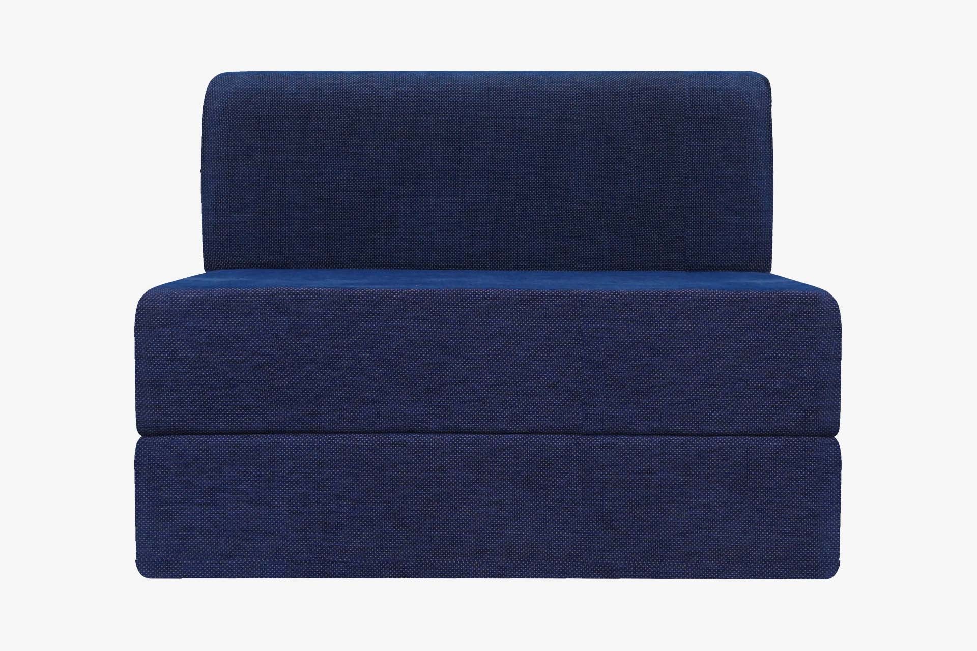 Chenille Sofa Bed, Dotted Blue | 3 x 6, Single Seater