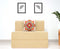 Jute Sofa Bed, Beige | 3 x 6, Single Seater | Red Medallion Cushions