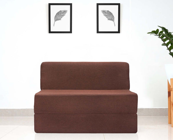 Jute Sofa Bed, Malt Brown | Single Seater, 32