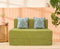 Molfino Sofa Bed, Green | 4 x 6, Double Seater | 2 Morpankhi Cushions