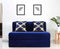 Chenille Sofa Bed, Dotted Blue | 4 x 6, Double Seater | 2 Golden Edge Cushions