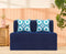 Chenille Sofa Bed, Dotted Blue | 4 x 6.5, Double Seater | 2 Blue Quartet Cushions