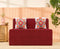 Molfino Sofa Bed, Maroon | 4 x 6, Double Seater | 2 Red Medallion Cushions