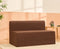 Uberlyfe Sofa Cum Bed SLIP ON COVER for 4'x6.5' Sofa Beds | Works in Sofa Mode | Cocoa Brown