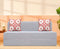 Jute Sofa Bed, Silver | 5 x 6, Three Seater | 2 Red Quartet Cushions