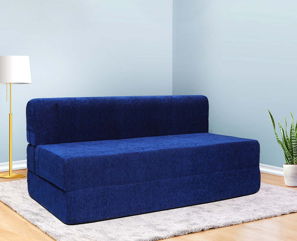 Molfino Sofa Bed, Blue | 5 x 6, Three Seater