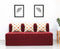 Molfino Sofa Bed, Maroon | 5 x 6, Three Seater | 3 Diamond Cushions