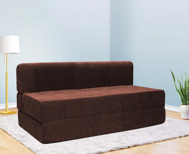 Molfino Sofa Bed, Brown | 5 x 6, Three Seater