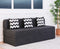 Jute Sofa Bed, Dark Grey | 5 x 6, Three Seater | 3 ZigZag Cushions