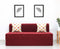 Molfino Sofa Bed, Maroon | 5 x 6, Three Seater | 2 Diamond Cushions