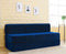 Chenille Sofa Bed, Dotted Blue | 5 x 6, Three Seater