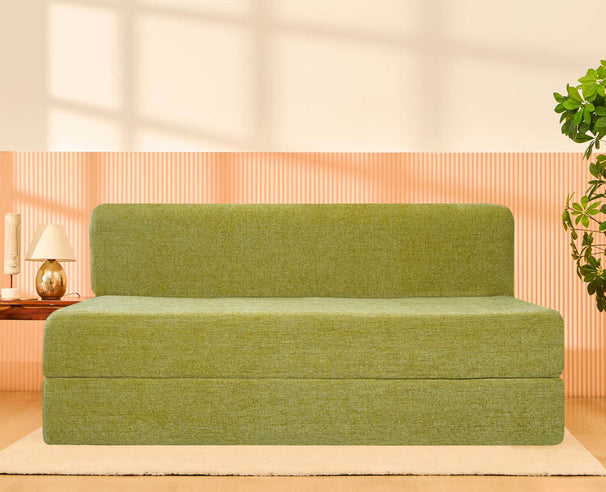 Molfino Sofa Bed, Green | 5 x 6, Three Seater