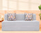 Jute Sofa Bed, Silver | 5 x 6, Three Seater | 2 Fallen Leaves Cushions
