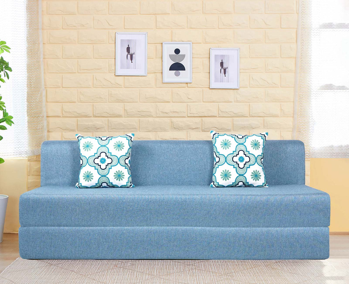 Uratex Sleeper Couch Price Jute Sofa Bed, Aqua Blue X 6, Three