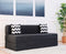 Jute Sofa Bed, Dark Grey | 6 x 6.5, Three Seater | 2 ZigZag Cushions