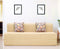 Jute Sofa Bed, Beige | 6 x 6.5, Three Seater | 2 Fallen Leaves Cushions