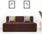 Molfino Sofa Bed, Brown | 6 x 6.5, Three Seater | 2 Jharokha Cushions