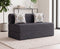 Jute Sofa Bed, Dark Grey | 4 x 6, Double Seater | 2 Green Morpanki Cushions