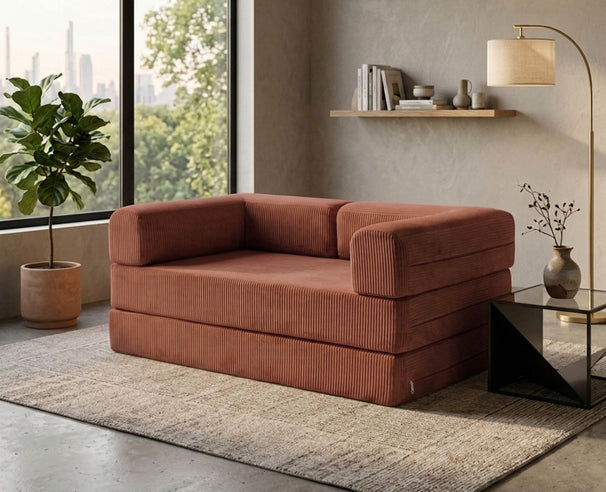 Uberlyfe Duo 2 Seater Sofa | Brick