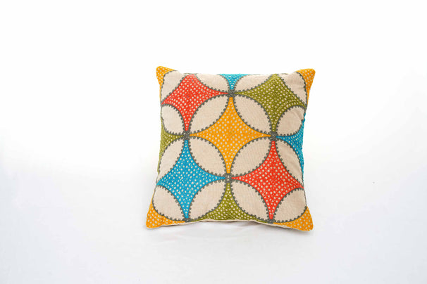 Uberlyfe 16x16 Embroidery Jharokha Cushion with Filler