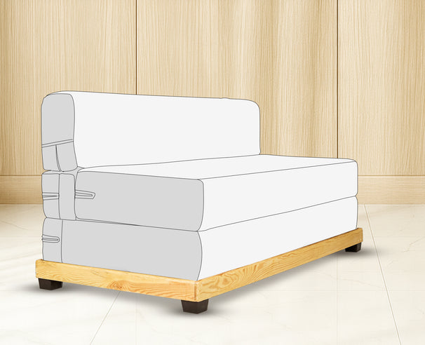 Pinewood Frame for Single Seater (3'x6') Uberlyfe Sofa Bed