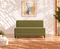 Uberlyfe 2 Seater Portland Sofa Bed (4'x6') | Integrated Frame | Jute Finish - Olive Green