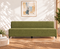 Uberlyfe 3 Seater Portland Sofa Bed (6'x6') | Integrated Frame | Jute Finish - Olive Green