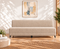 Uberlyfe 3 Seater Portland Sofa Bed (6'x6') | Integrated Frame | Jute - Beige