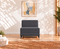 Uberlyfe 1 Seater Portland Sofa Bed (3'x6') | Integrated Frame | Jute Finish - Dark Grey