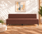 Uberlyfe 3 Seater Portland Sofa Bed (6'x6') | Integrated Frame | Jute Finish - Malt Brown