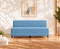 Uberlyfe 3 Seater Portland Sofa Bed (5'x6') | Integrated Frame | Jute Finish - Aqua Blue