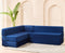 Uberlyfe L Shaped Sofa Bed, Quilted Blue | 5 Seater