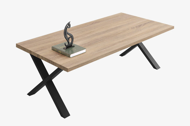 Ashen Wood Finish | Large X Coffee Table