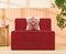 Molfino Sofa Bed, Maroon | 3 x 6, Single Seater | Red Medallion Cushions