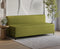Uberlyfe 3 Seater Portland Sofa Bed (6'x6') | Integrated Frame | Jute Finish - Olive Green