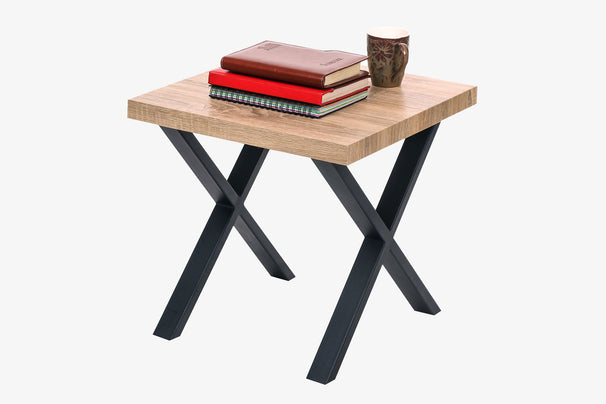 Cedar Wood Finish - Small X Side Coffee Table