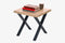 Cedar Wood Finish - Small X Side Coffee Table