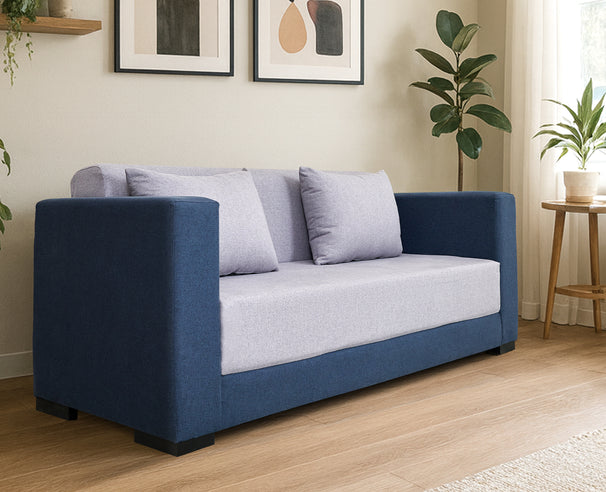 Uberlyfe Centreville Sofa Bed (6'x6') | Blue and Grey