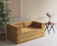 Uberlyfe Duo 2 Seater Sofa | Mustard