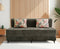 Uberlyfe 3 Seater Portland Sofa Bed (5'x6') | Integrated Frame | Textured Velvet - Warm Ash Grey