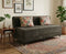 Uberlyfe 3 Seater Portland Sofa Bed (5'x6') | Integrated Frame | Textured Velvet - Warm Ash Grey