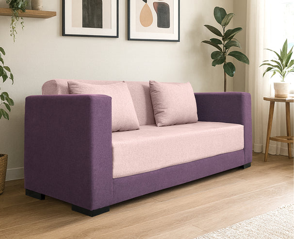 Uberlyfe Centreville Sofa Bed (6'x6') | Purple and Flamingo