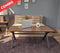 Beige Sofa Cum Bed (4 x 6 ft.) | With H Type Teak Wood Finish Coffee Table + Side Table, 2 Cushions