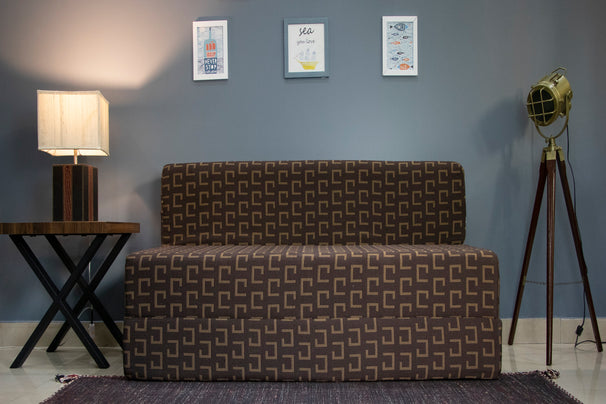 Cotrise Sofa Cum Bed (5' X 6' ft) | Dark Brown