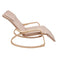 Uberlyfe Relax Rocking Chair with Foot Rest Design with Cushion - Cream Colour