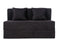 Moshi Sofa Cum Bed - with 2 Cushions (4' X 6') | Black