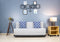 Jute Sofa Bed with Metal Frame, Silver | 5 x 6, Three Seater | Semicircle Cushions