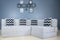 Uberlyfe L Shaped Sofa cum Bed-  4 Seater- Silver with 4 Cushions(Zigzag Pattern)