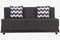 Modern Jute Sofa Bed with Metal Frame|6 * 6, 3 Seater| with Zig Zag Cushions 